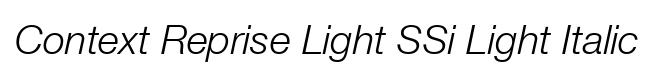Context Reprise Light SSi Light Italic