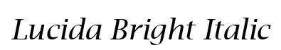 Lucida Bright Italic