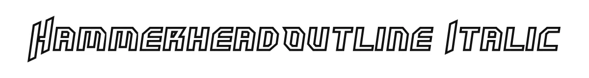 HammerheadOutline Italic font preview