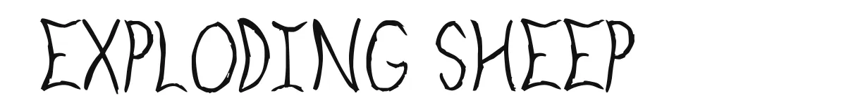 Exploding Sheep original font preview