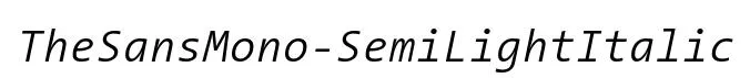 TheSansMono-SemiLightItalic