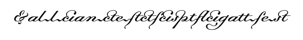 DallianceScriptLigatures font preview
