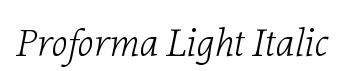 Proforma Light Italic