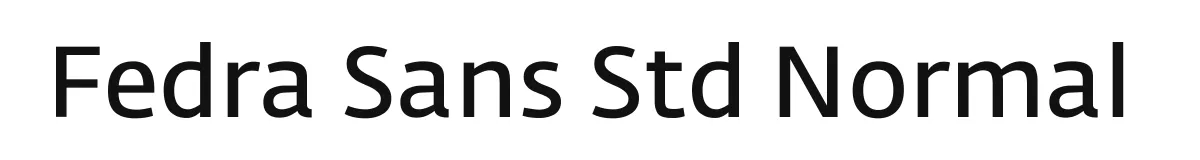Fedra Sans Std Normal original font preview