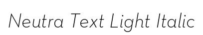Neutra Text Light Italic
