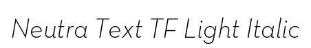 Neutra Text TF Light Italic