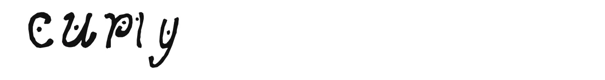 curly original font preview