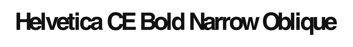 Helvetica CE Bold Narrow Oblique font preview