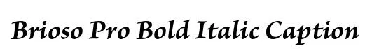 Brioso Pro Bold Italic Caption