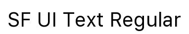 SF UI Text Regular font preview