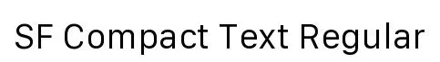 SF Compact Text Regular font preview