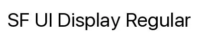 SF UI Display Regular font preview