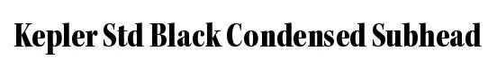 Kepler Std Black Condensed Subhead