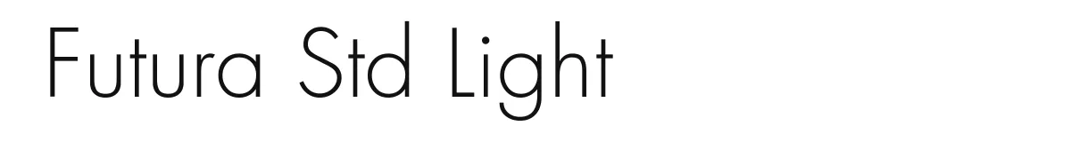 Futura Std Light font preview