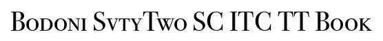 Bodoni SvtyTwo SC ITC TT Book font preview