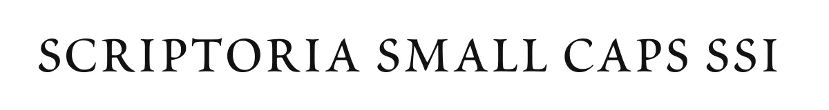 Scriptoria Small Caps SSi font preview