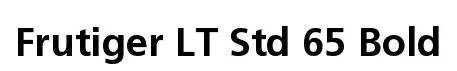 Frutiger LT Std 65 Bold font preview