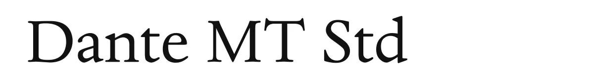 Dante MT Std original font preview
