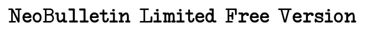 NeoBulletin Limited Free Version font preview