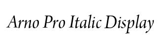 Arno Pro Italic Display