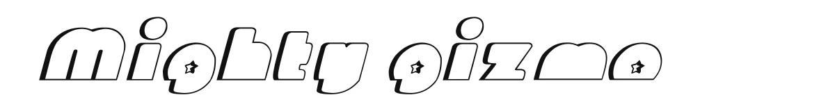 Mighty Gizmo font preview