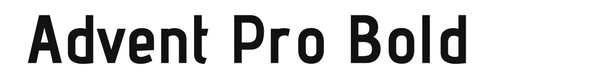 Advent Pro Bold font preview