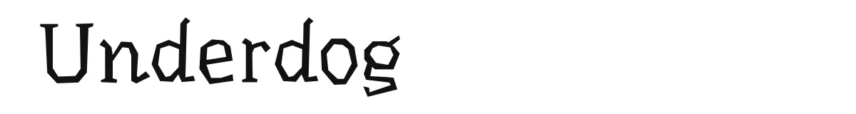 Underdog font preview