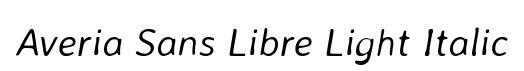 Averia Sans Libre Light Italic