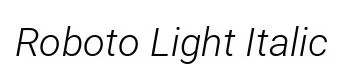 Roboto Light Italic