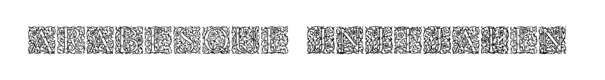 Arabesque Initialen font preview