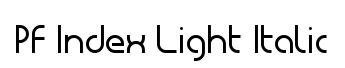 PF Index Light Italic