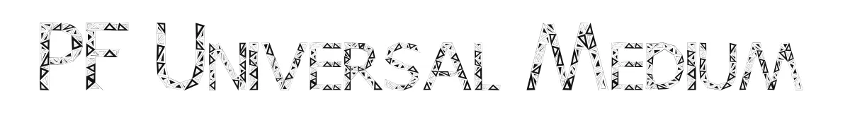PF Universal Medium original font preview