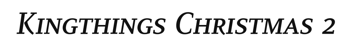 Kingthings Christmas 2 font preview