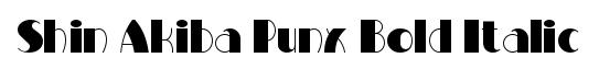 Shin Akiba Punx Bold Italic