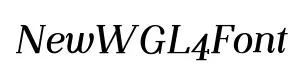 NewWGL4Font