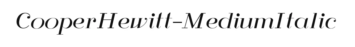 CooperHewitt-MediumItalic font preview
