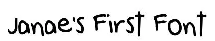 Janae's First Font