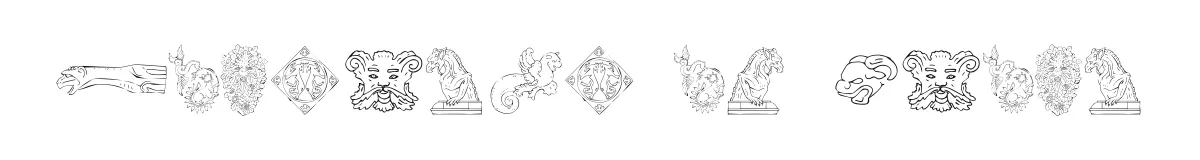 Monsters of Stone font preview