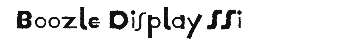 Boozle Display SSi original font preview