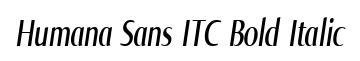 Humana Sans ITC Bold Italic