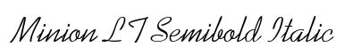 Minion LT Semibold Italic