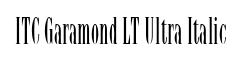 ITC Garamond LT Ultra Italic