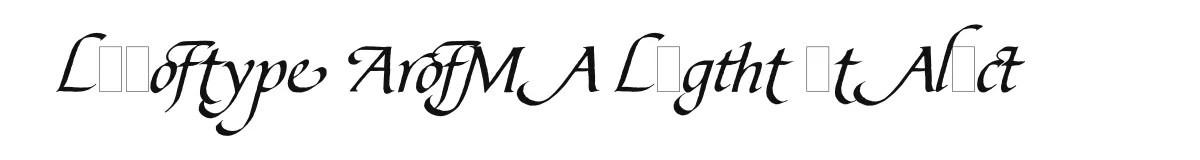 Linotype Aroma Light Italic font preview