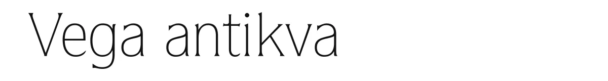 Vega antikva original font preview