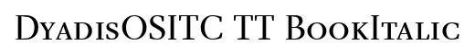 DyadisOSITC TT BookItalic