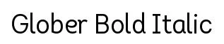 Glober Bold Italic