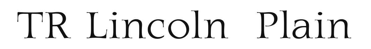 TR Lincoln  Plain font preview