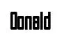 Donald original font preview