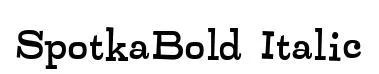 SpotkaBold Italic