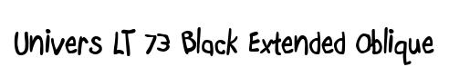 Univers LT 73 Black Extended Oblique